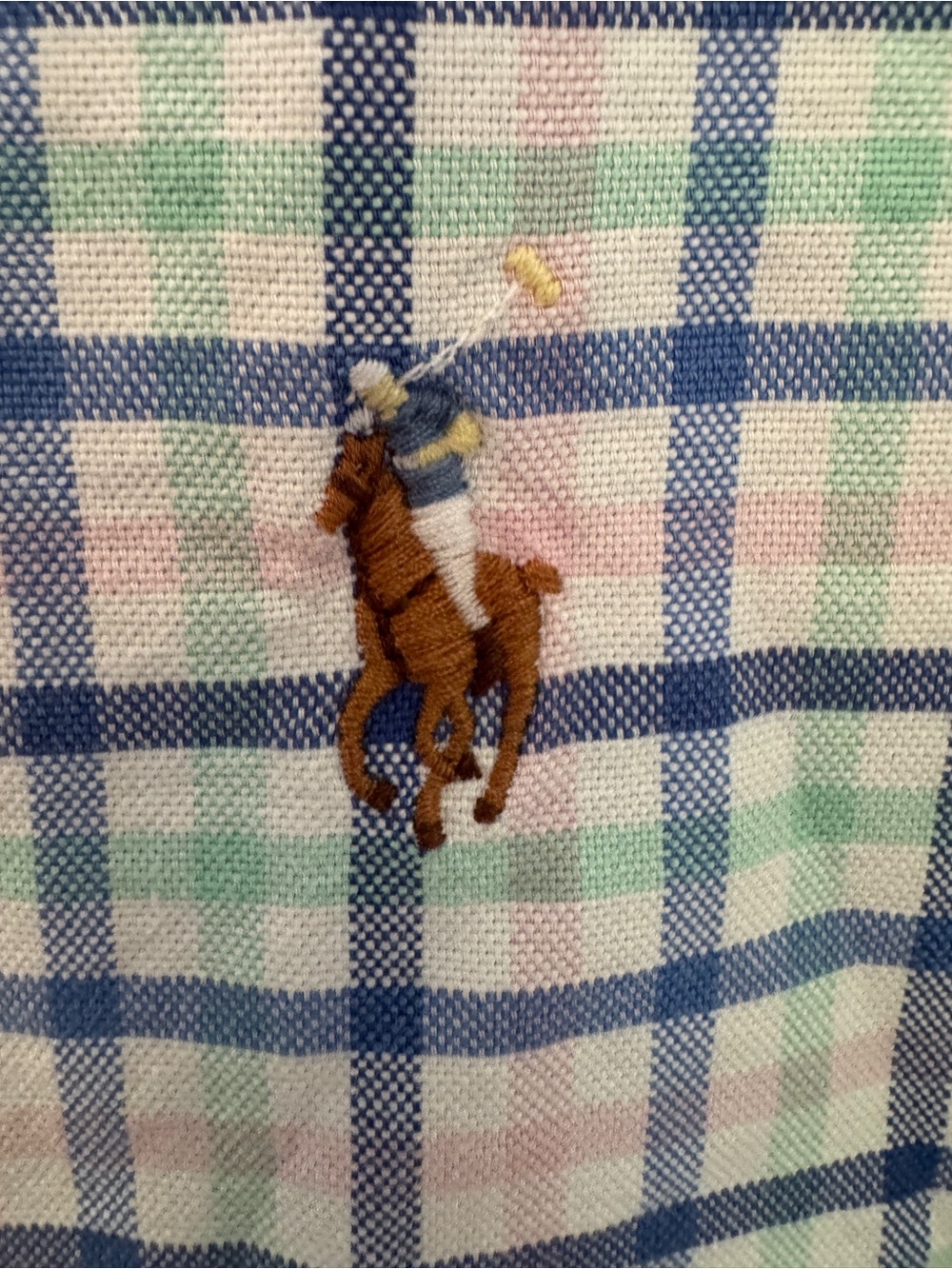 Ralph Lauren size M Blue & Green Plaid button down